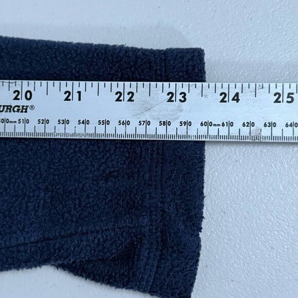 Vintage Fleece Button Front Sweater Womens M Blue Lighthouses Cottagecore - Picture 8 of 10